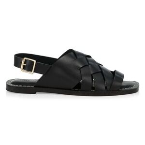 Loeffler Randall Black Sandals Fisherman Style Sandals